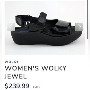 wolky jewel sandals color black size 6 Y2K style made for comfy walks